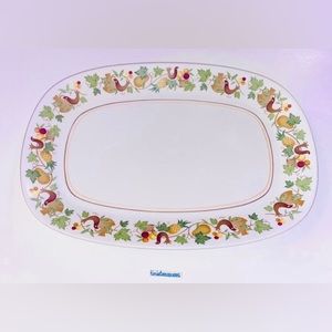 Vintage genuine Noritake progression china platter Japan homecoming design.